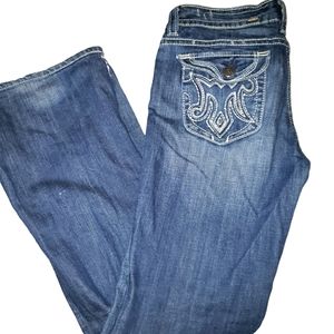 MEK Blue jeans white stitching 31x34